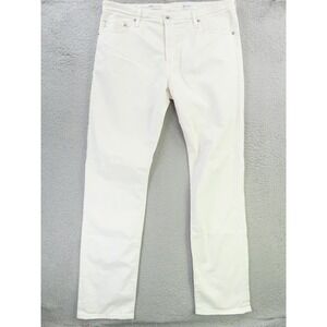 AG Adriano Goldschmied Pants Mens 38x34 White The Everett Slim Straight Chino